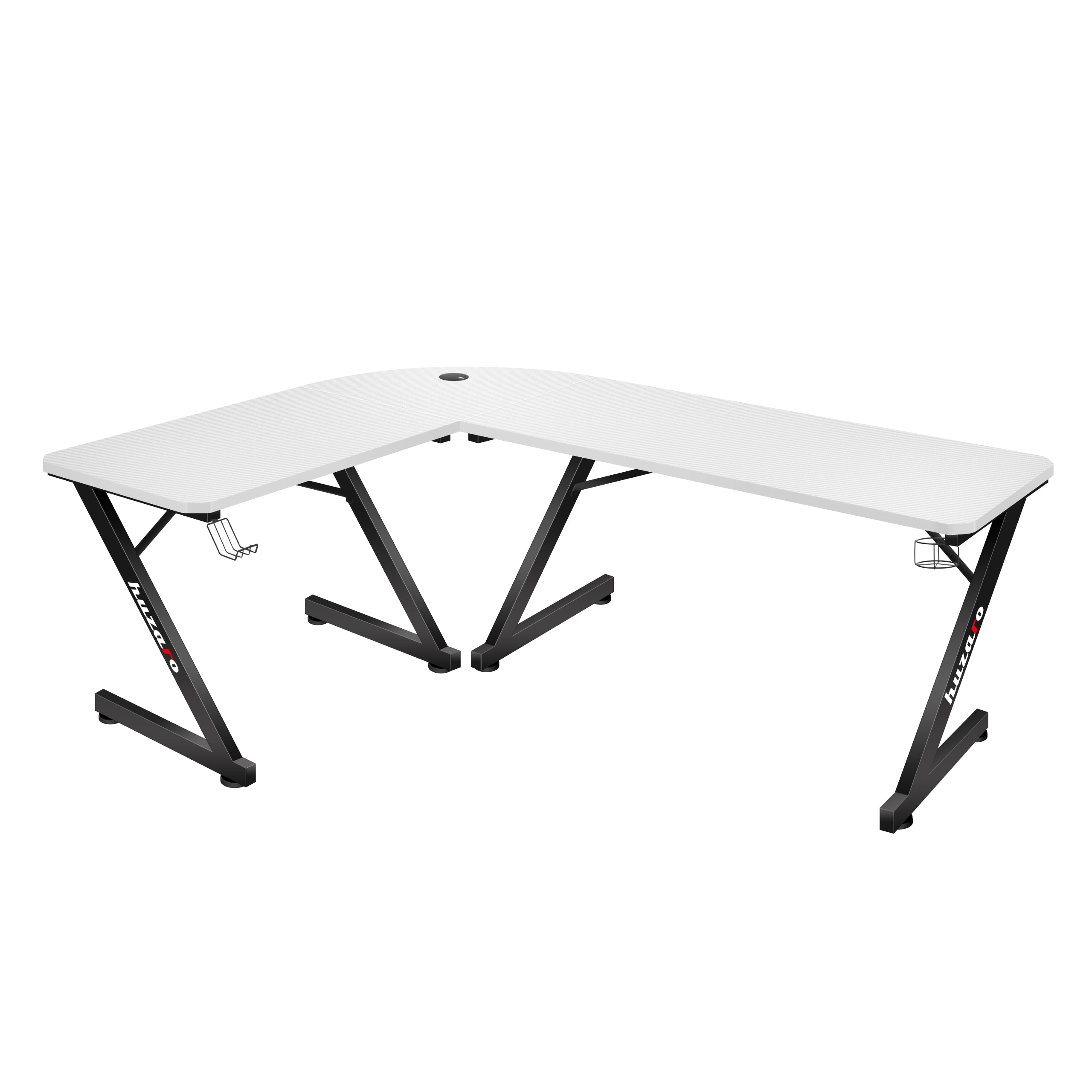 Huzaro Hero 7.0 White hoekgamingbureau, 154 cm