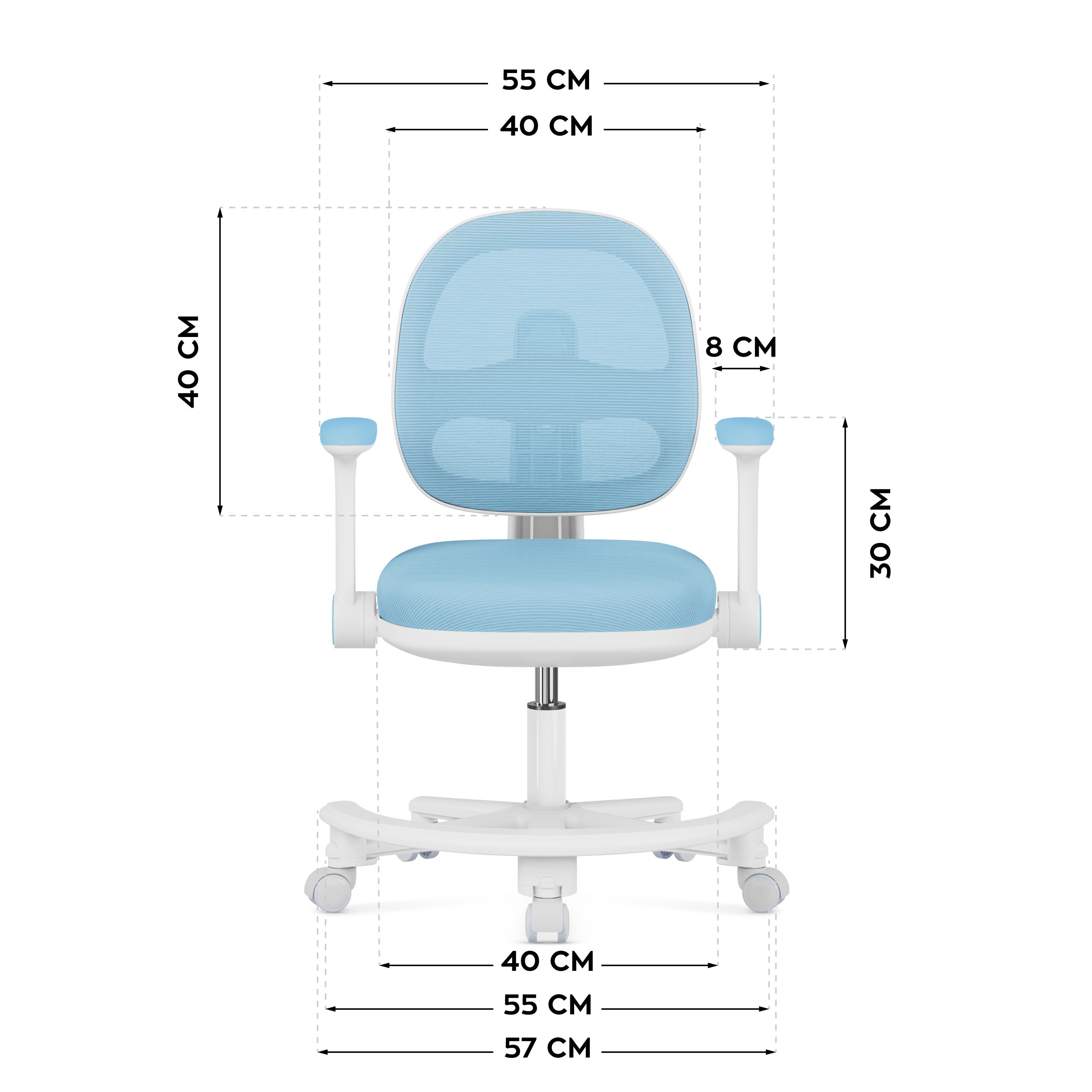 Ergonomische bureaustoel voor kinderen: Mark Adler Junior 3.6 Blue