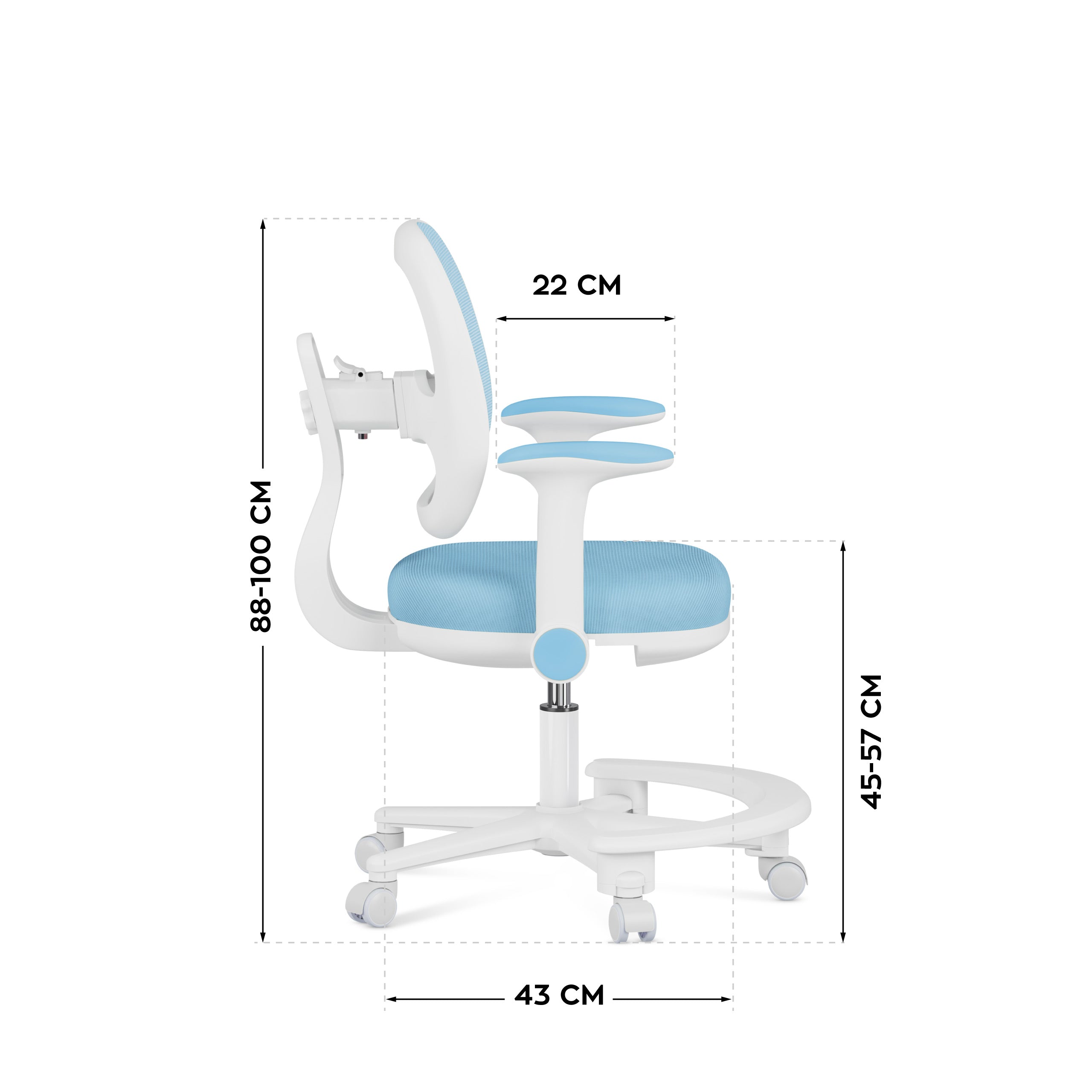 Ergonomische bureaustoel voor kinderen: Mark Adler Junior 3.6 Blue