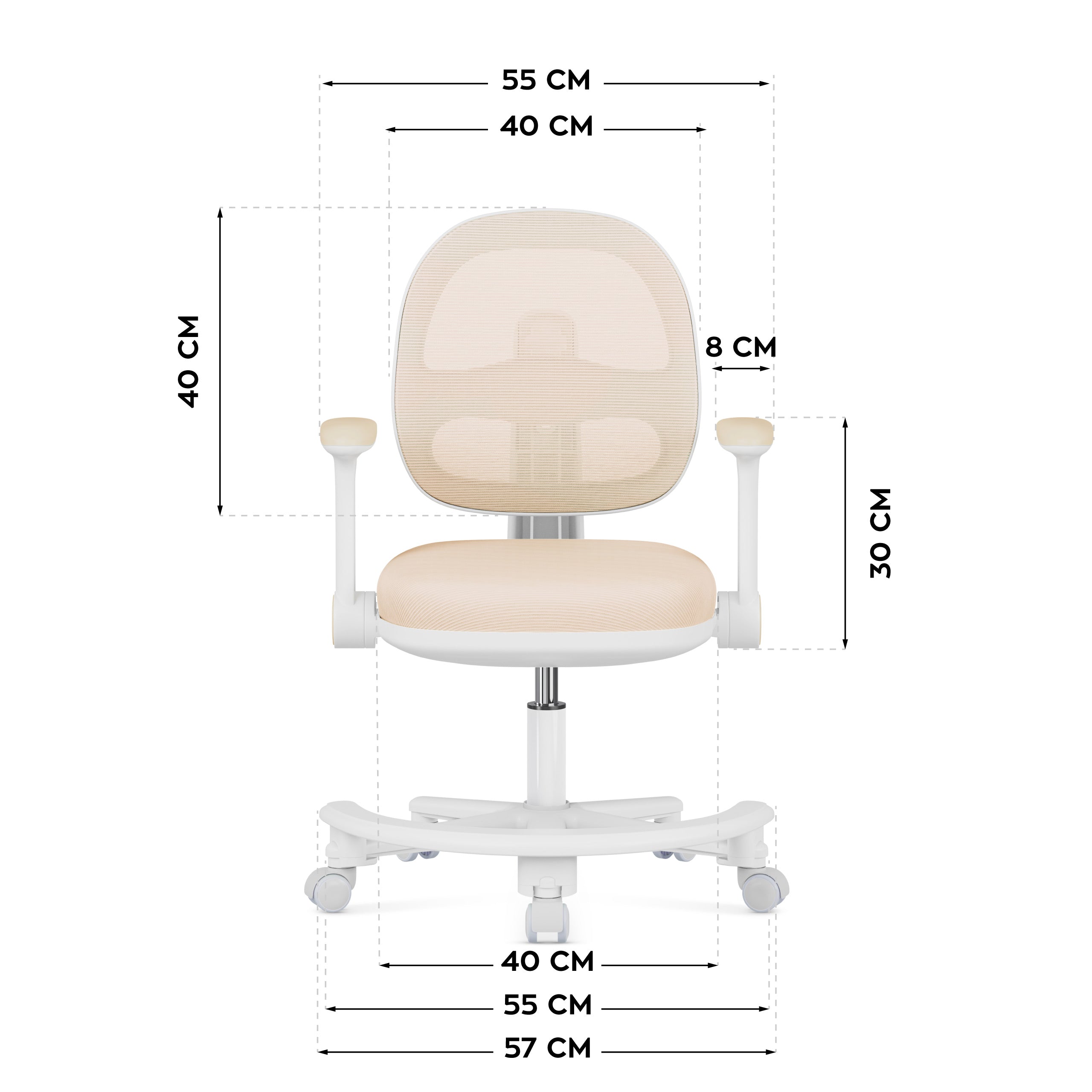 Ergonomische bureaustoel voor kinderen: Mark Adler Junior 3.6 Beige