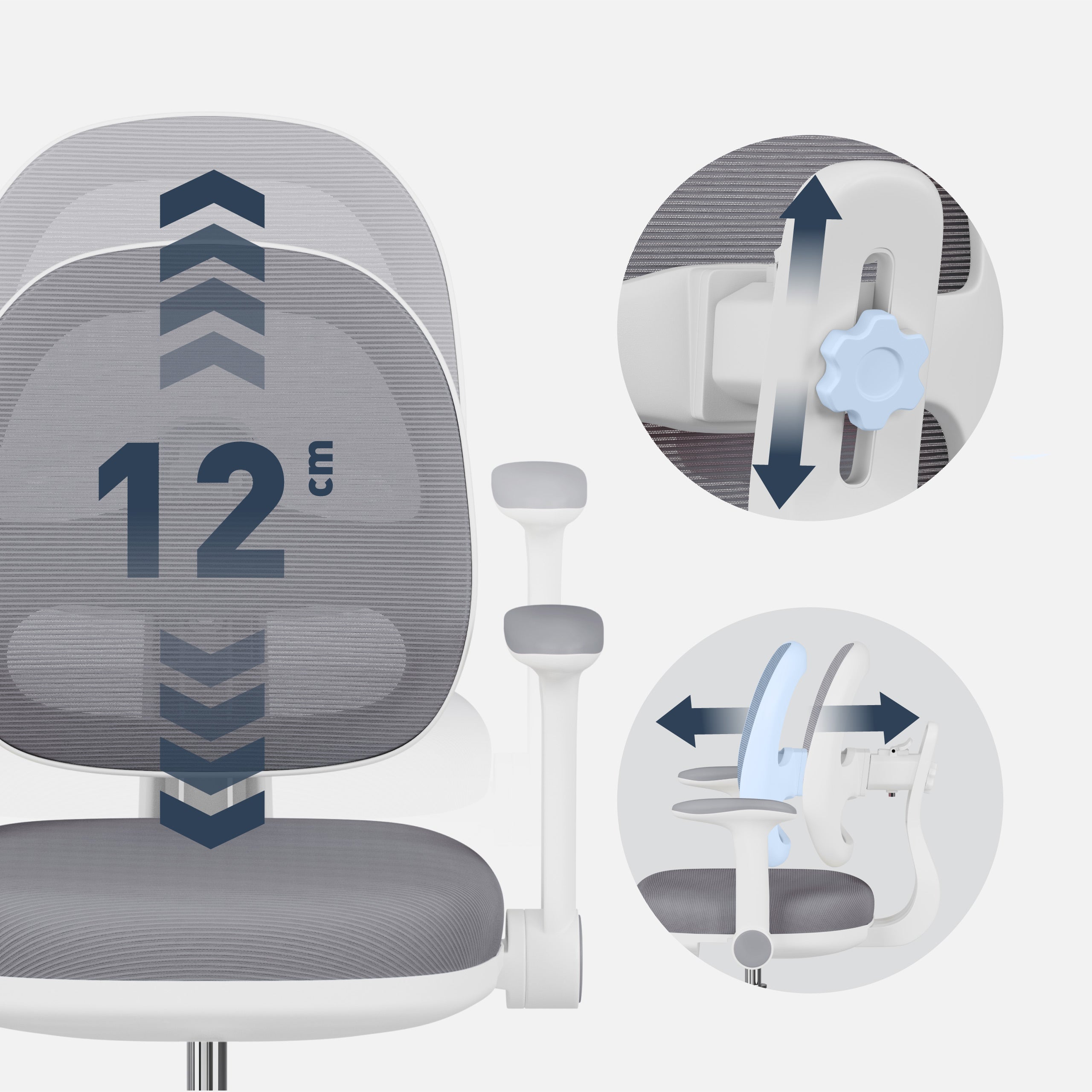 Ergonomische bureaustoel voor kinderen: Mark Adler Junior 3.6 Grey
