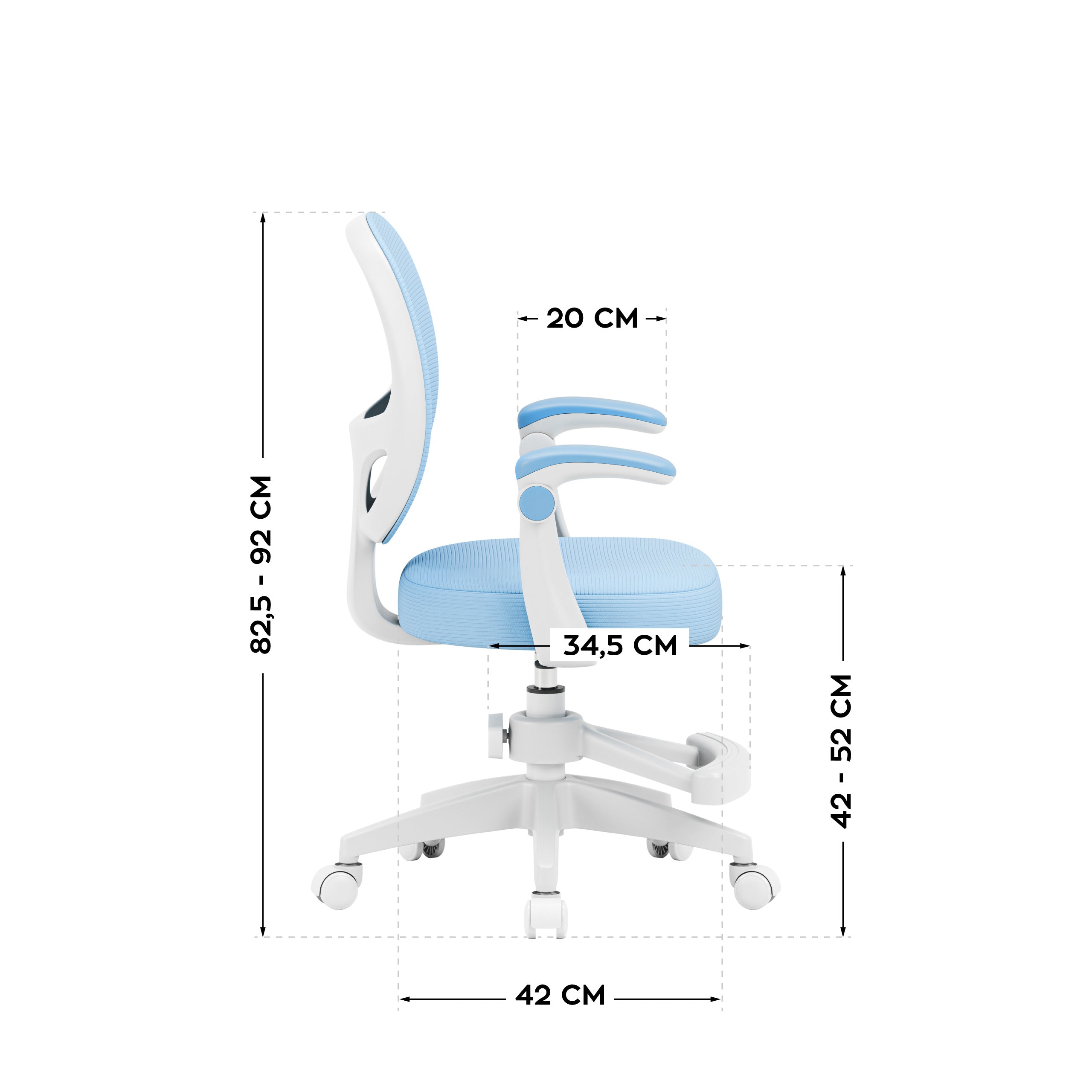 Mark Adler Junior 3.1 Blue draaistoel voor kinderen