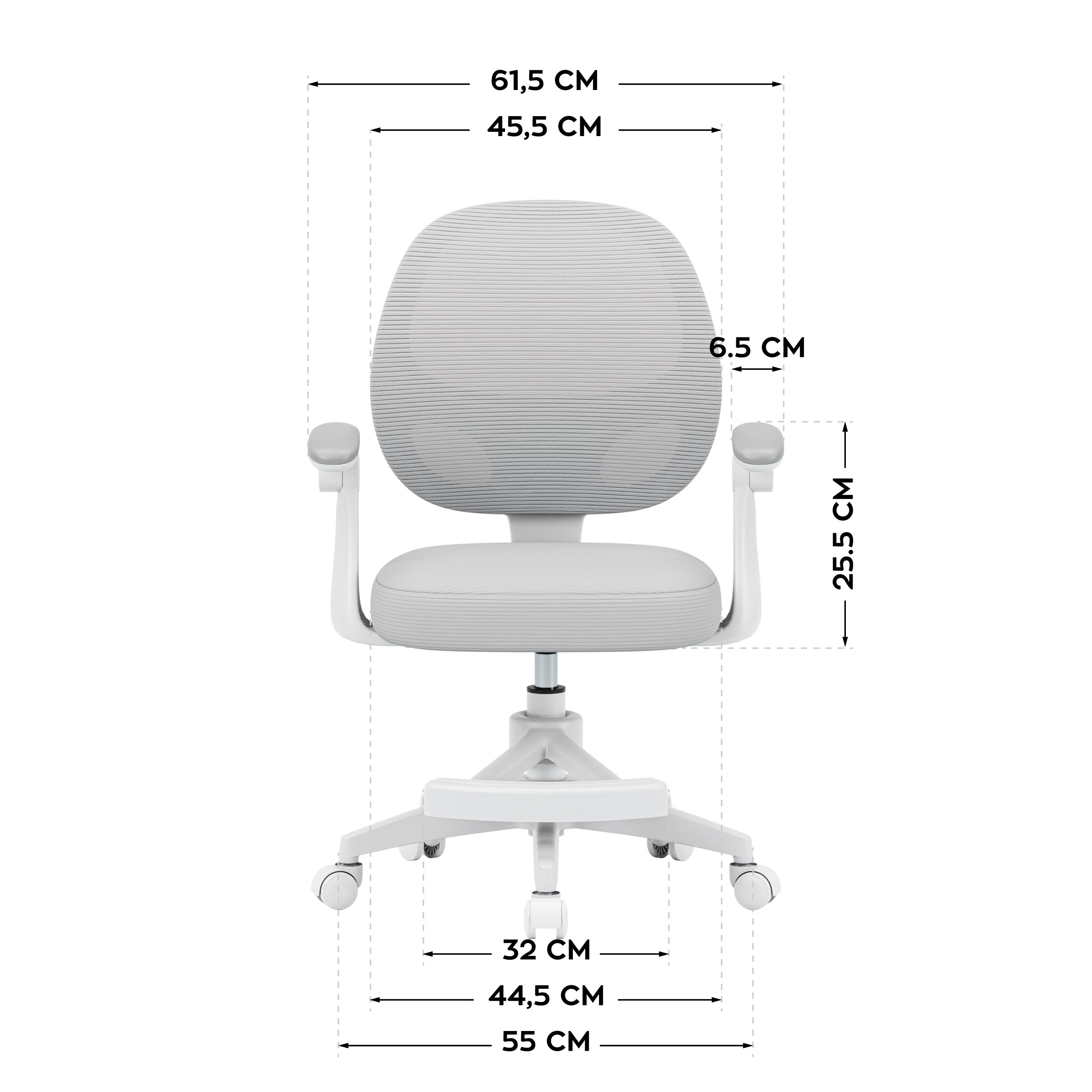 Mark Adler Junior 3.1 Grey draaistoel voor kinderen