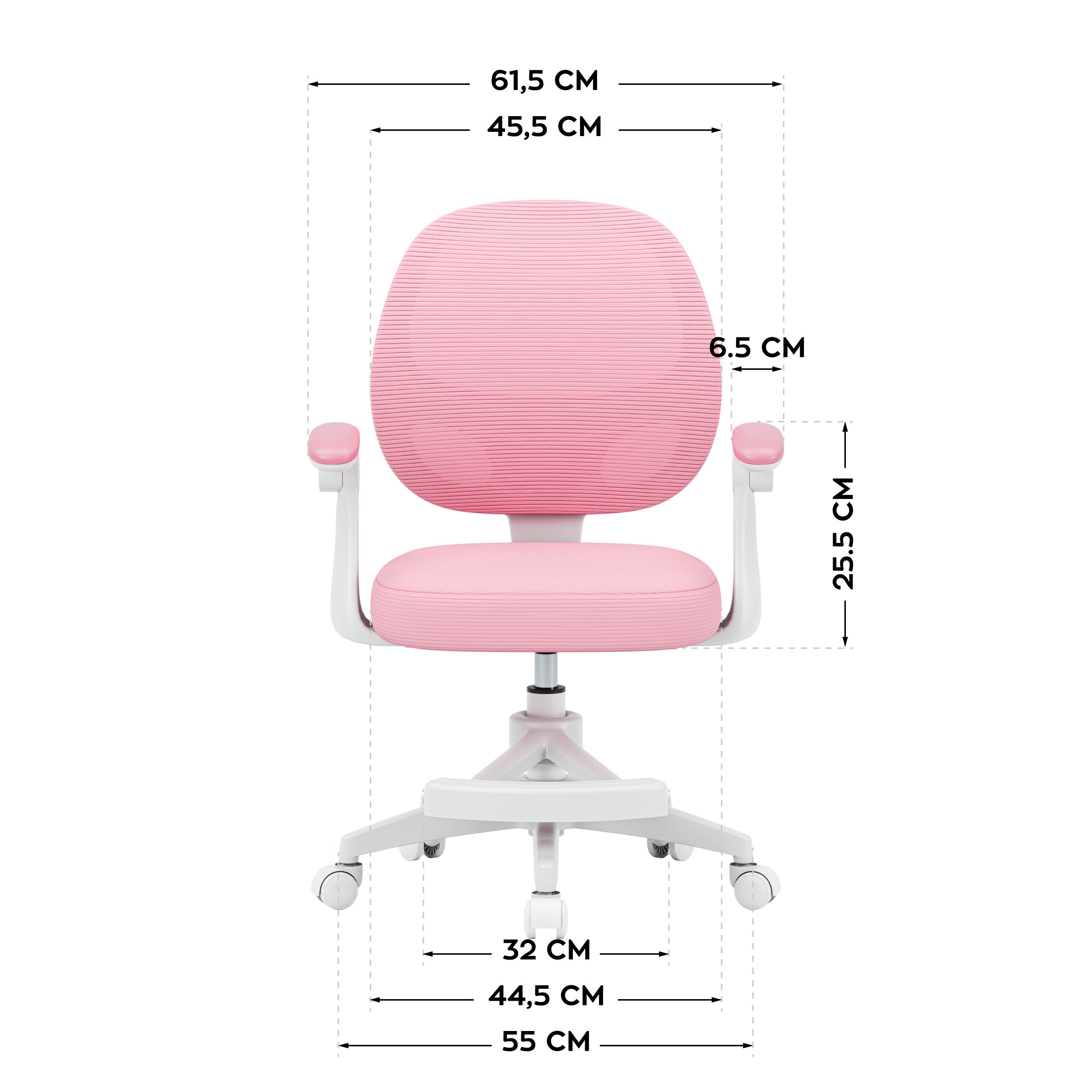 Mark Adler Junior 3.1 Pink draaistoel voor kinderen