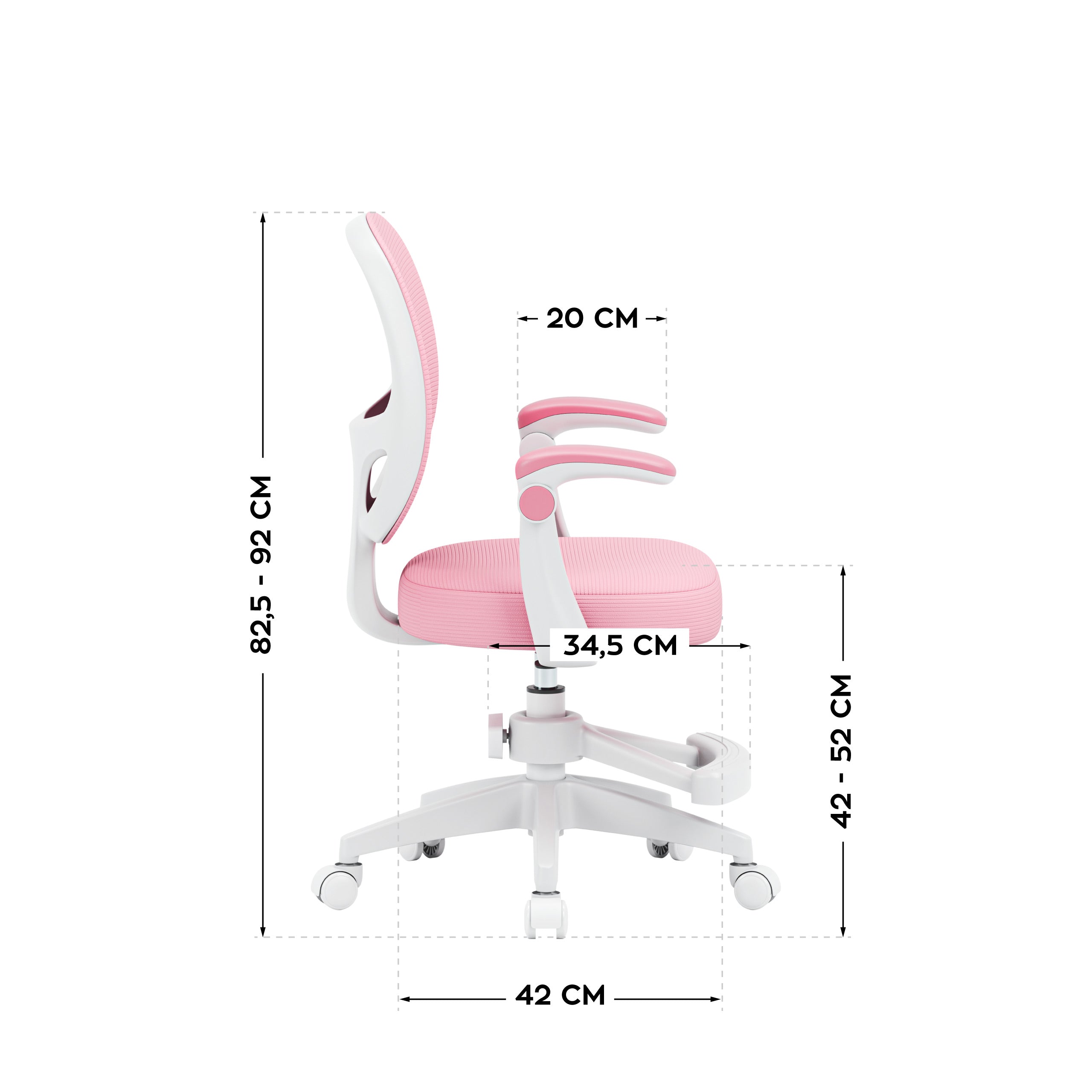 Mark Adler Junior 3.1 Pink draaistoel voor kinderen