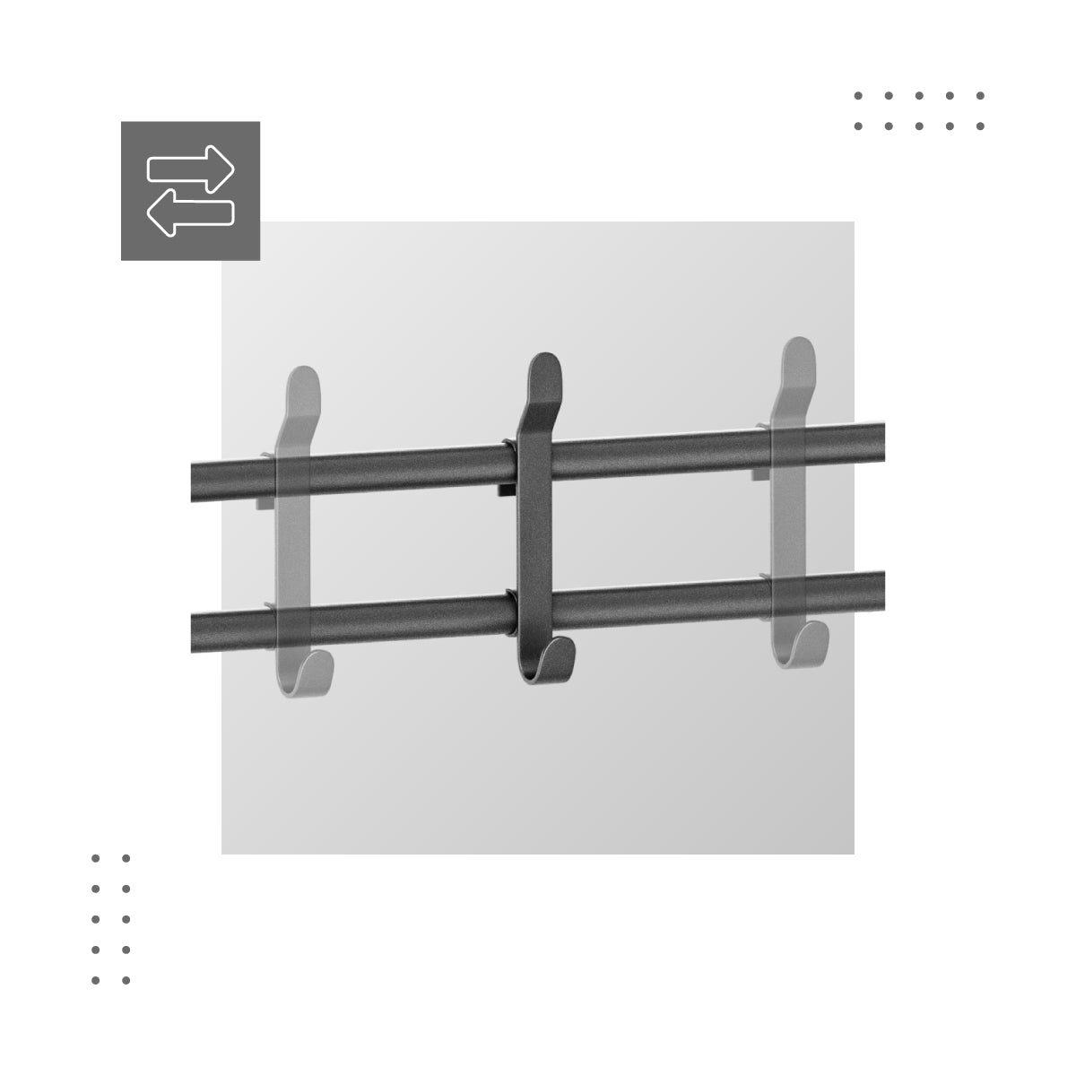 Verplaatsbare hangers
