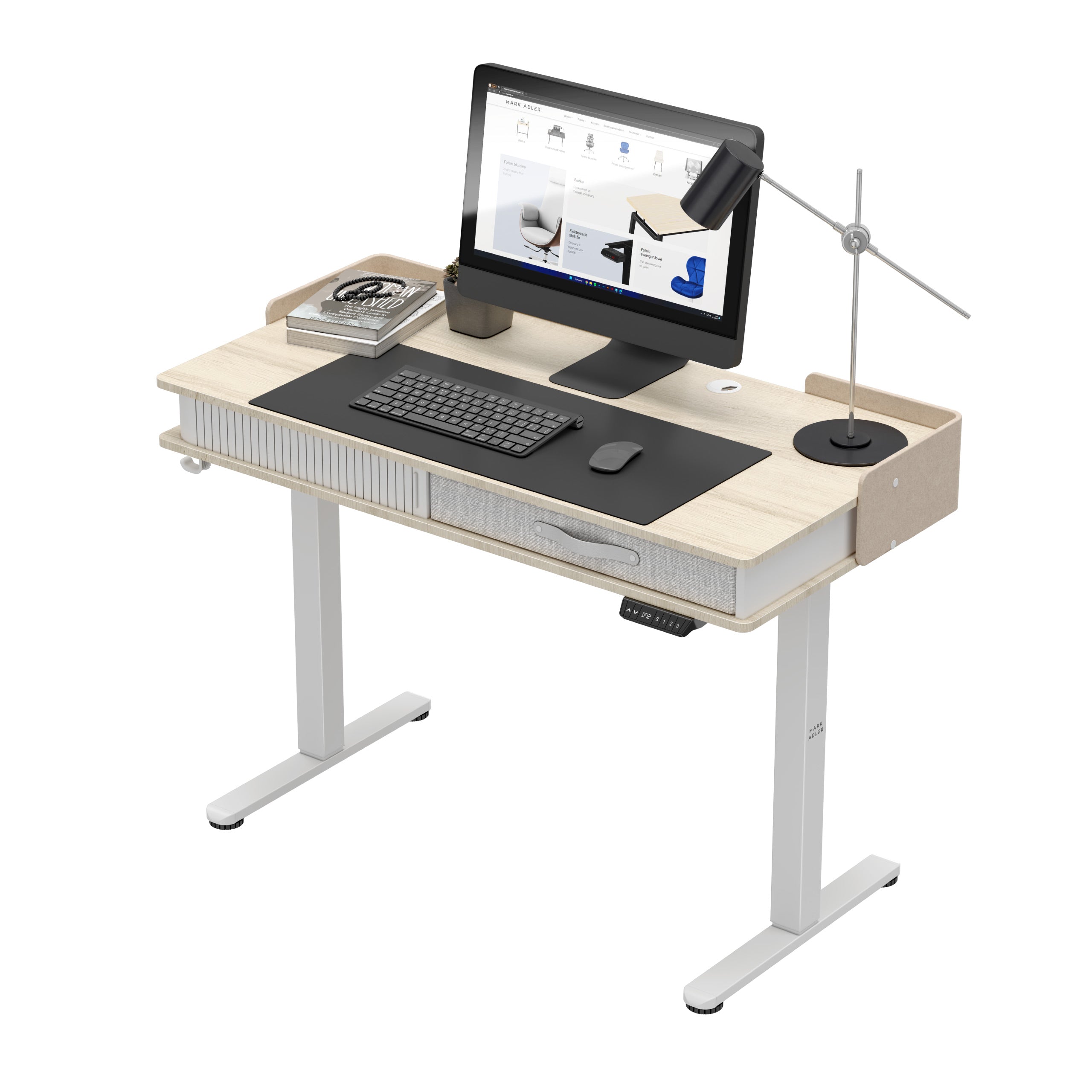 Mark Adler Leader 8.0 White elektrisch verstelbaar bureau, 120 cm