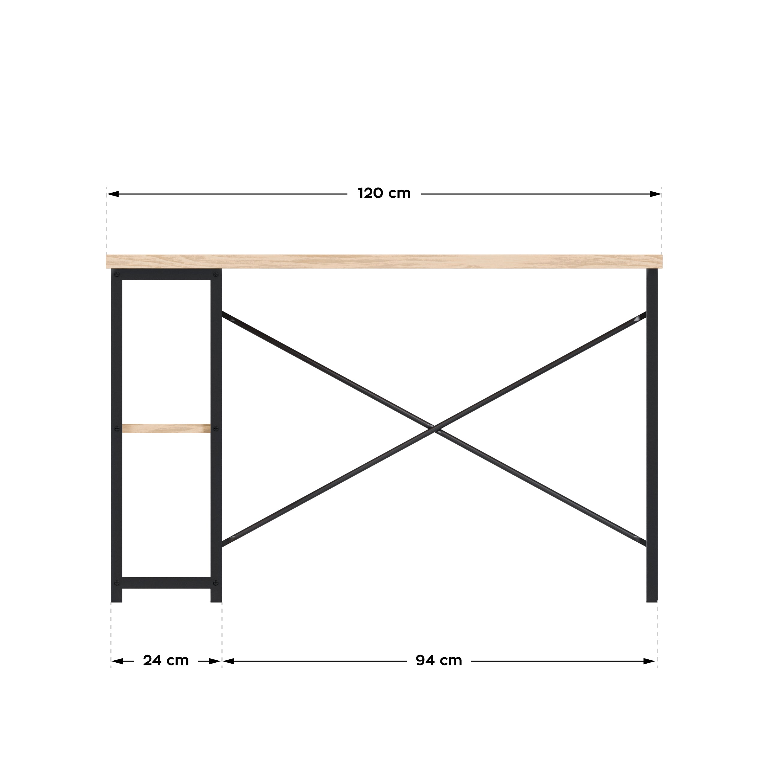 Bureau met planken Mark Adler Leader 2.0 Craft 120 cm