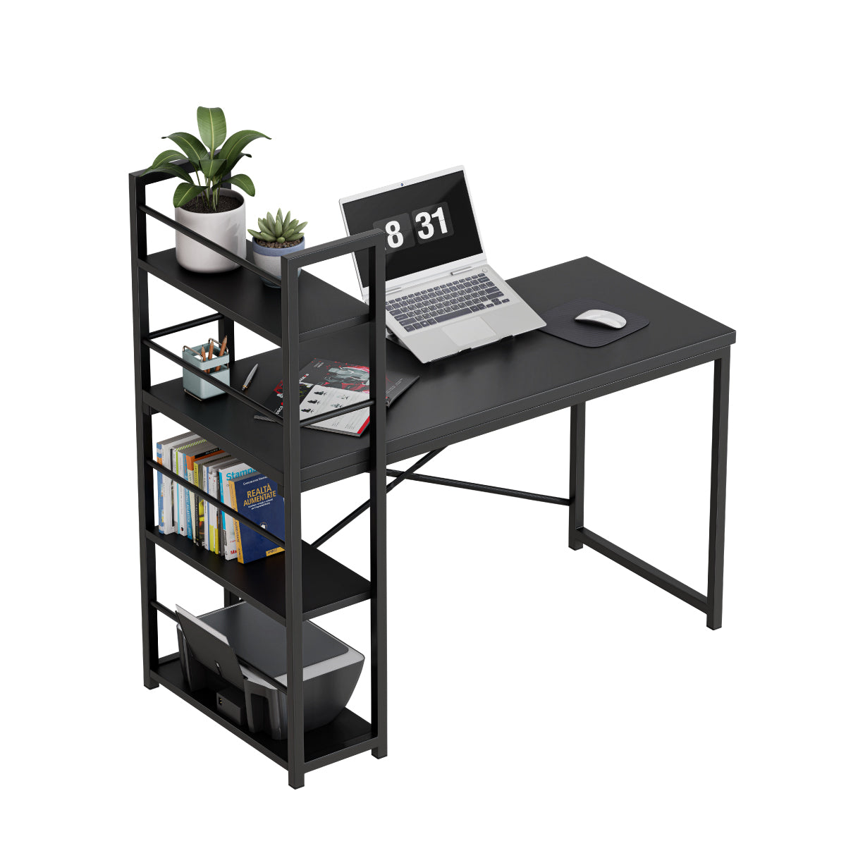 Bureau met planken Mark Adler Leader 4.0 Black 120 cm