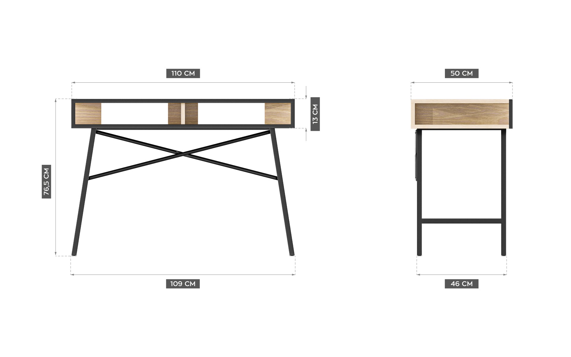 Bureau met planken Mark Adler Leader 4.2 Craft 110 cm