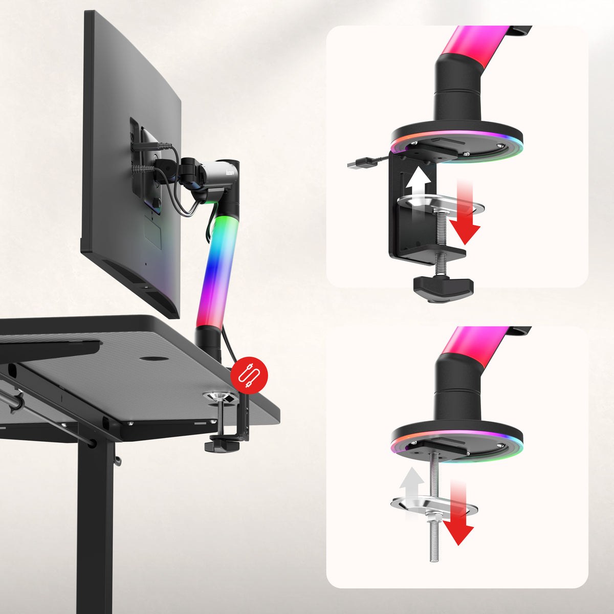 Verstelbare monitorbeugel Huzaro Motion 1.6