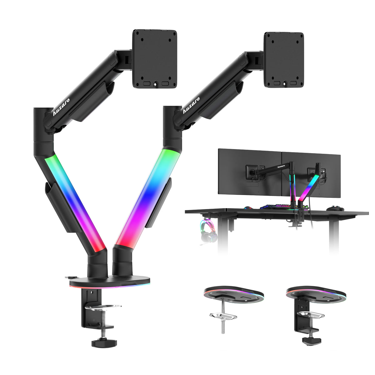Bureaubeugel voor 2 monitoren Huzaro Motion 2.6 RGB