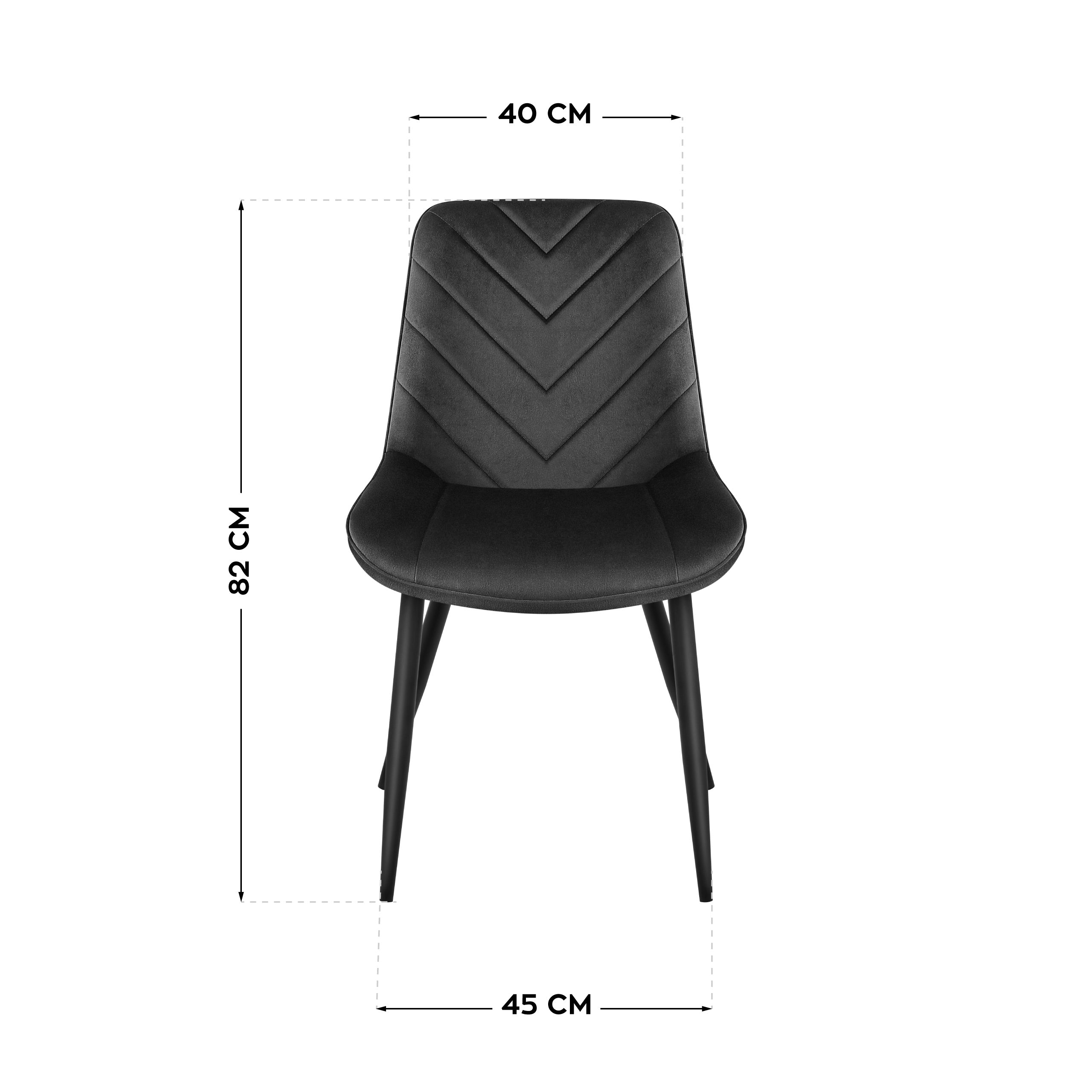 Mark Adler Prince 3.0 veloursstoel, zwart