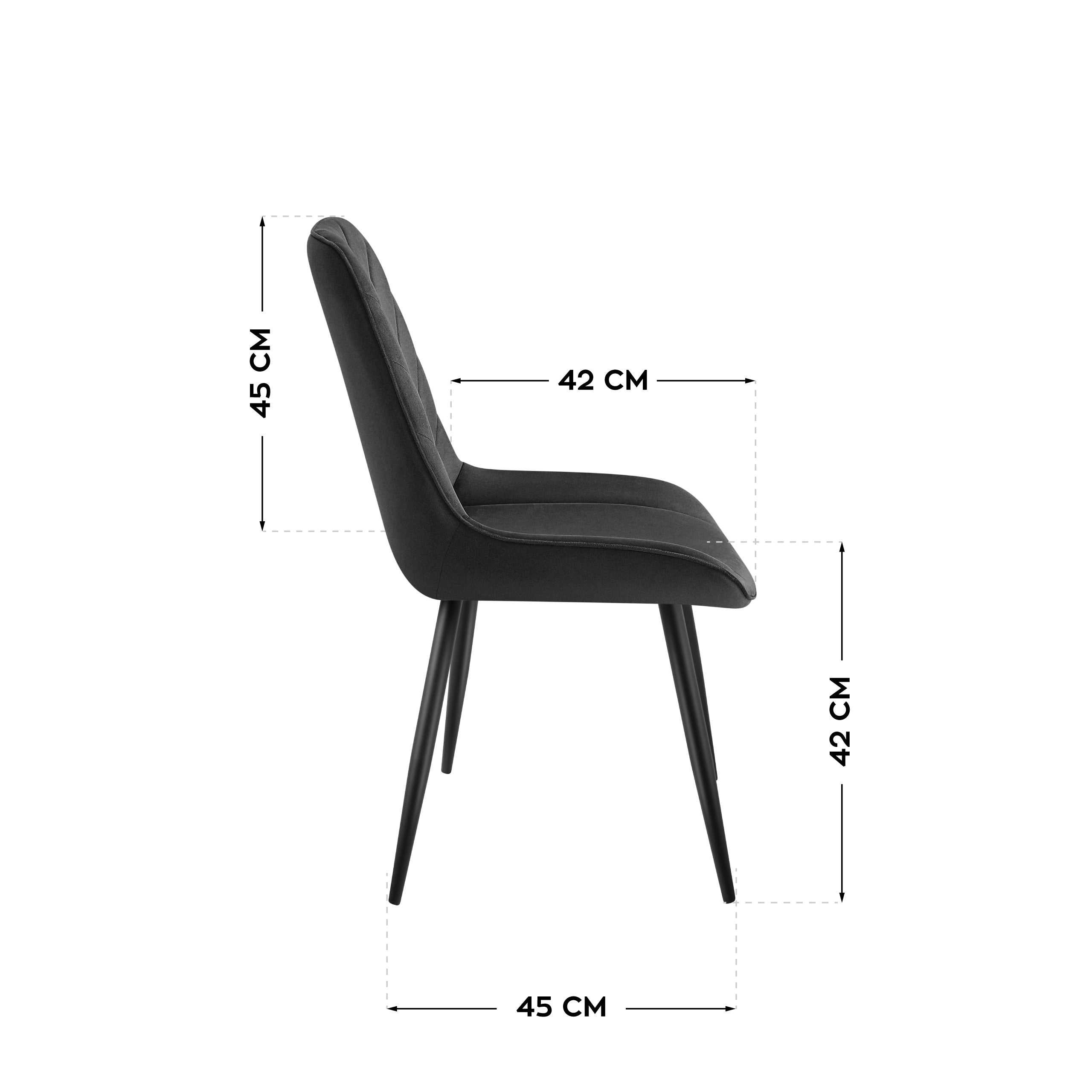 Mark Adler Prince 3.0 veloursstoel, zwart