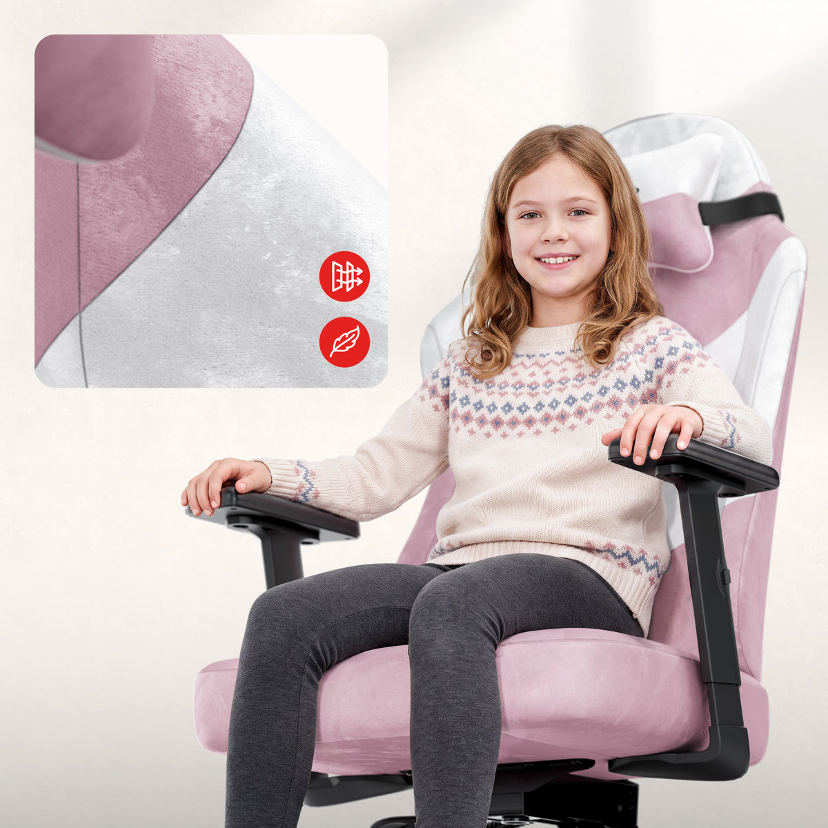 Gamingstoel voor tieners Huzaro Ranger 5.7 Lilac