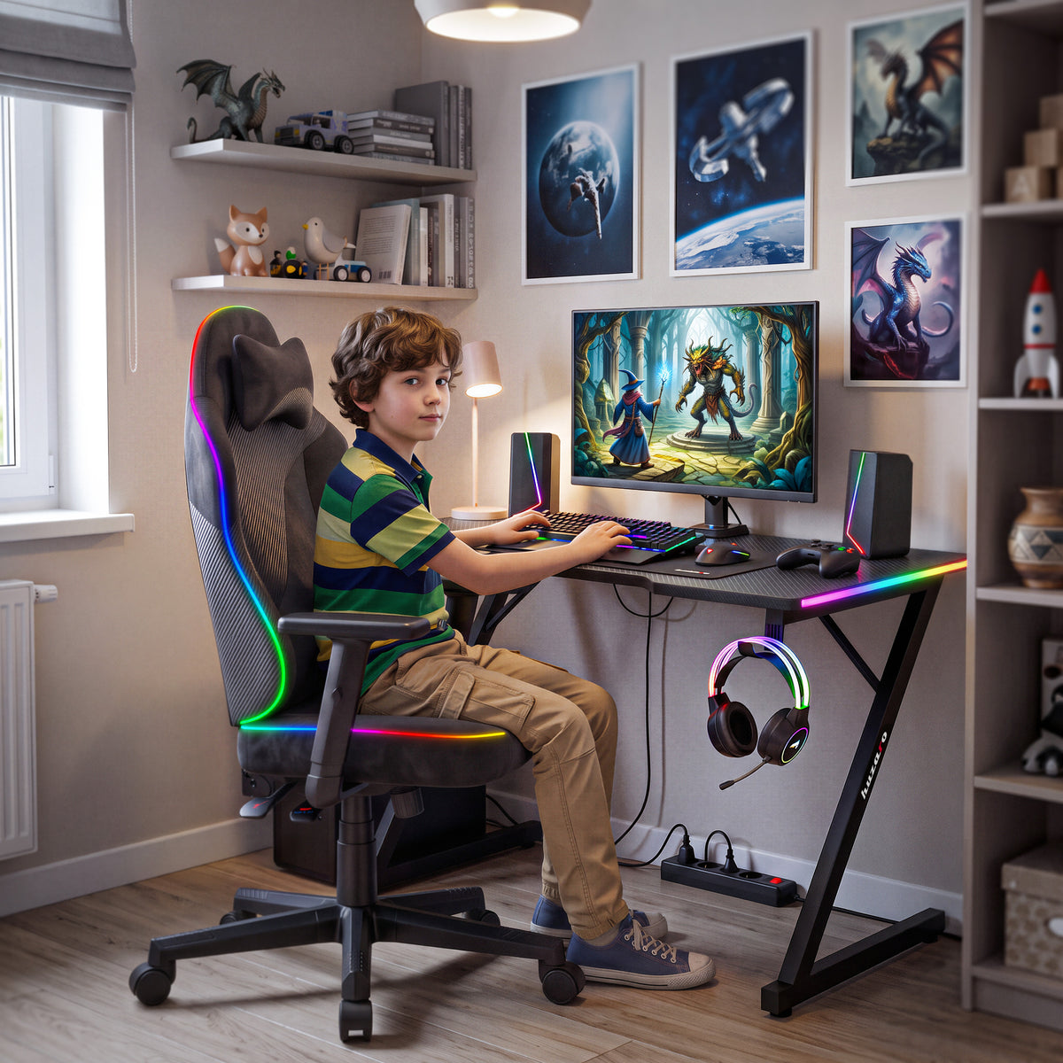 Gamingstoel voor tieners Huzaro Ranger 5.7 RGB BLACK