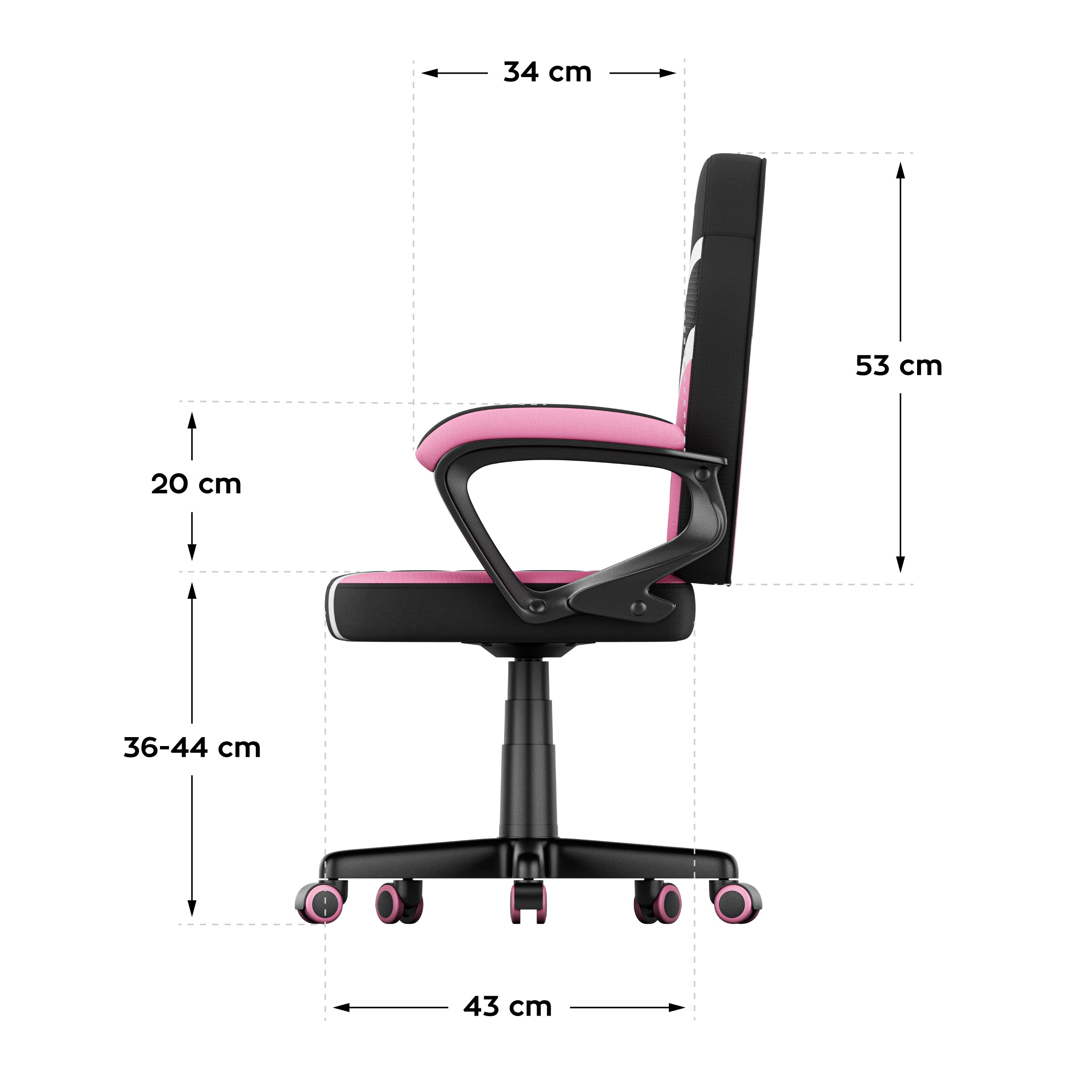 HUZARO RANGER 1.0 Pink Mesh gamingstoel voor kinderen