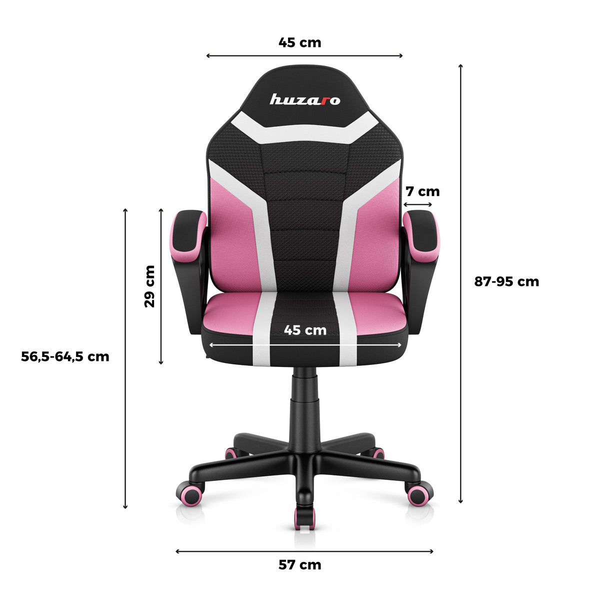 HUZARO RANGER 1.0 Pink Mesh gamingstoel voor kinderen