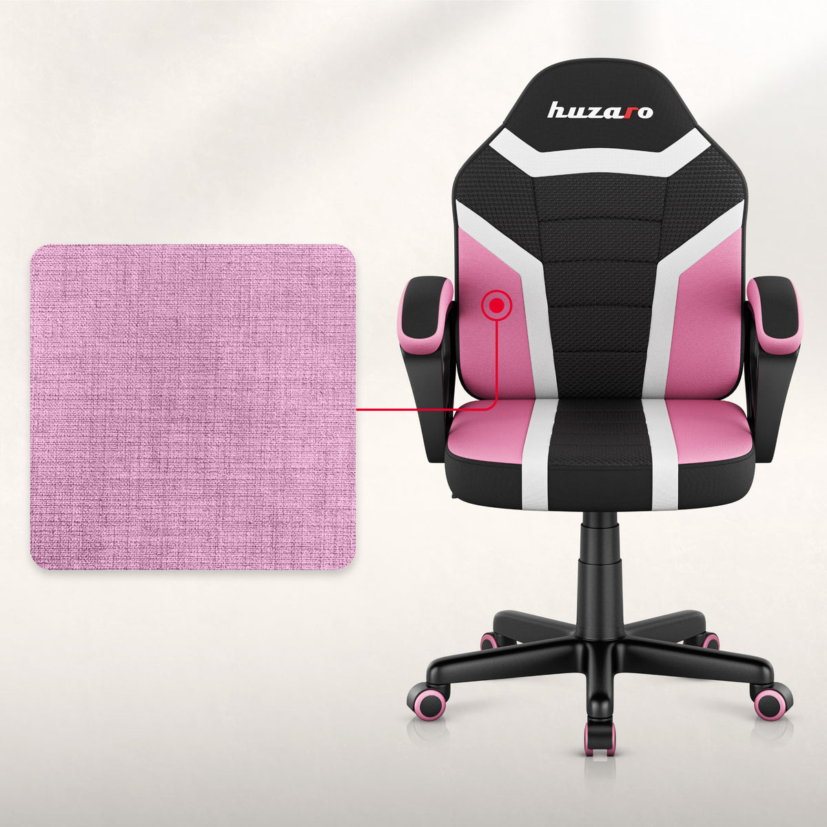 HUZARO RANGER 1.0 Pink Mesh gamingstoel voor kinderen