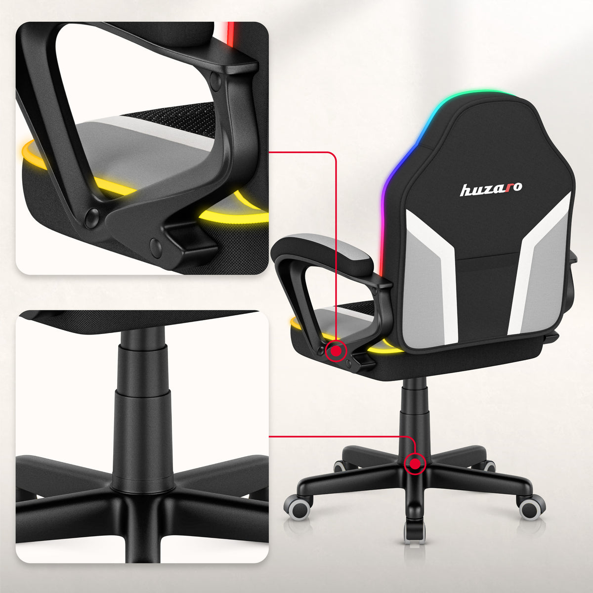 Huzaro Ranger 1.0 RGB gamingstoel voor kinderen