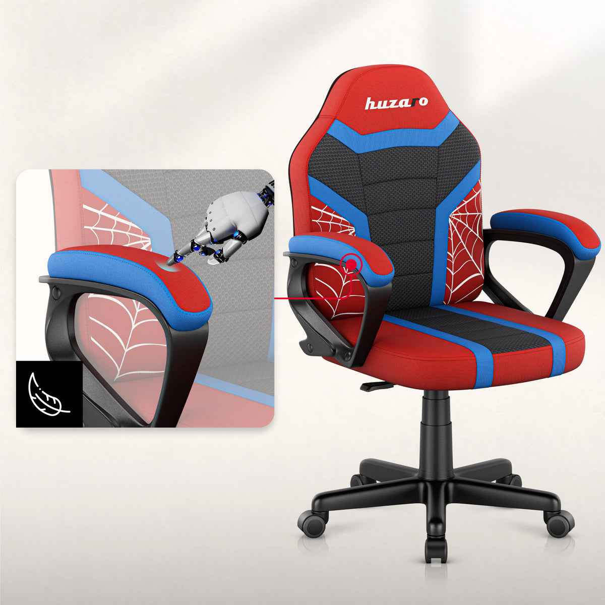 Huzaro Ranger 1.0 Spider Mesh gamingstoel voor kinderen