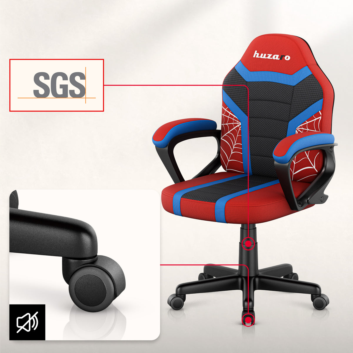 Huzaro Ranger 1.0 Spider Mesh gamingstoel voor kinderen