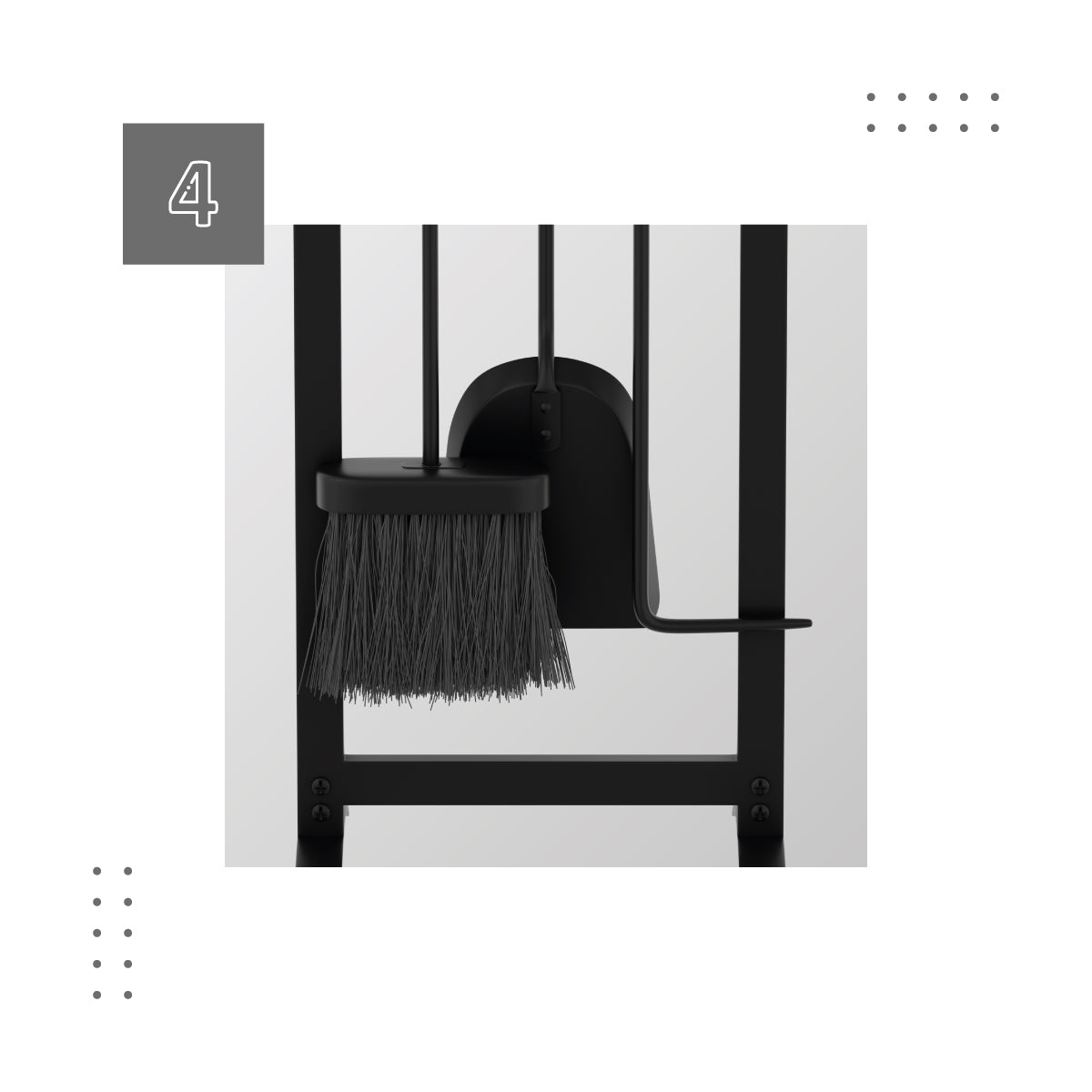 Haardaccessoires in een 4-in-1-set