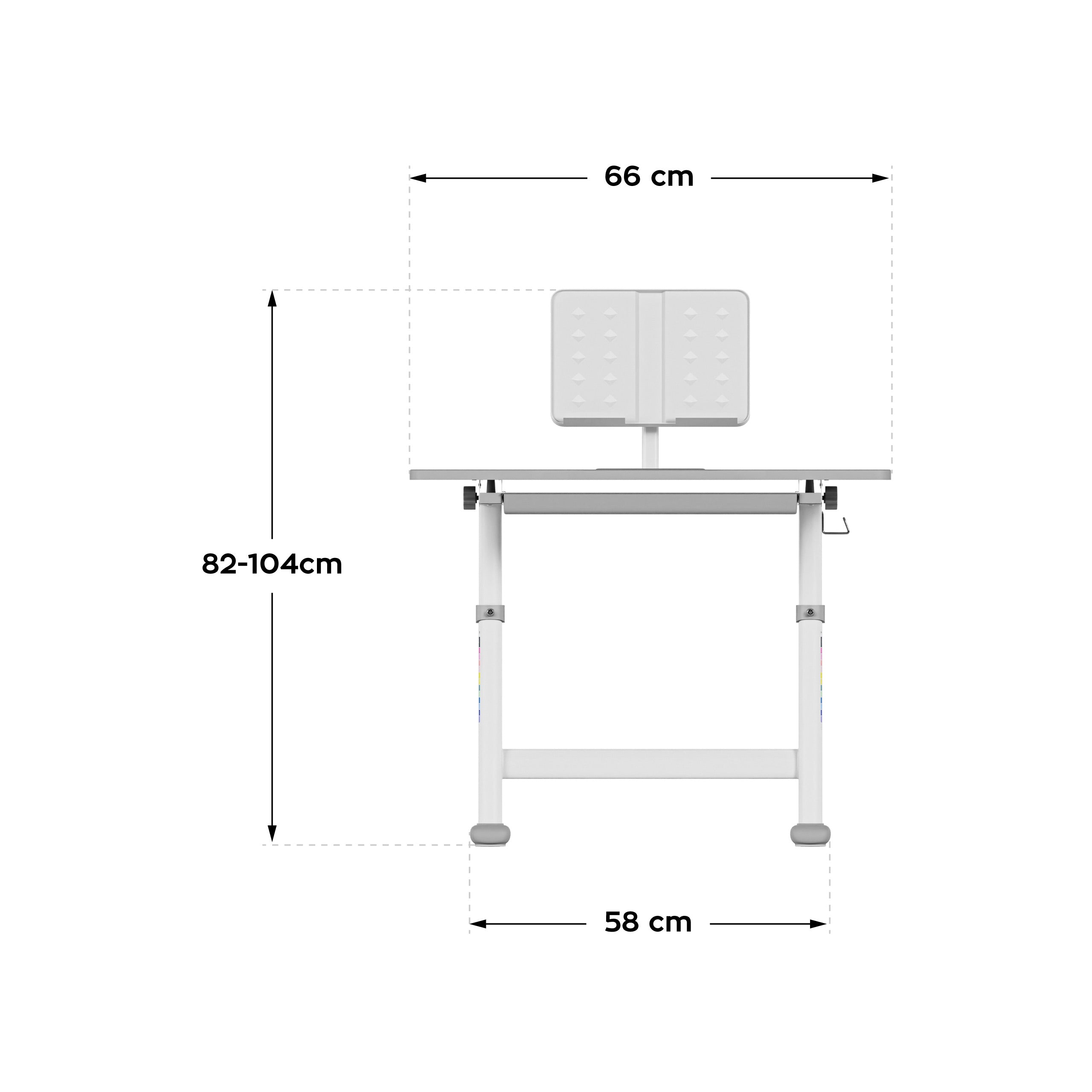 Ergonomisch kinderbureau Mark Adler Study 3.0 Grey 66 cm