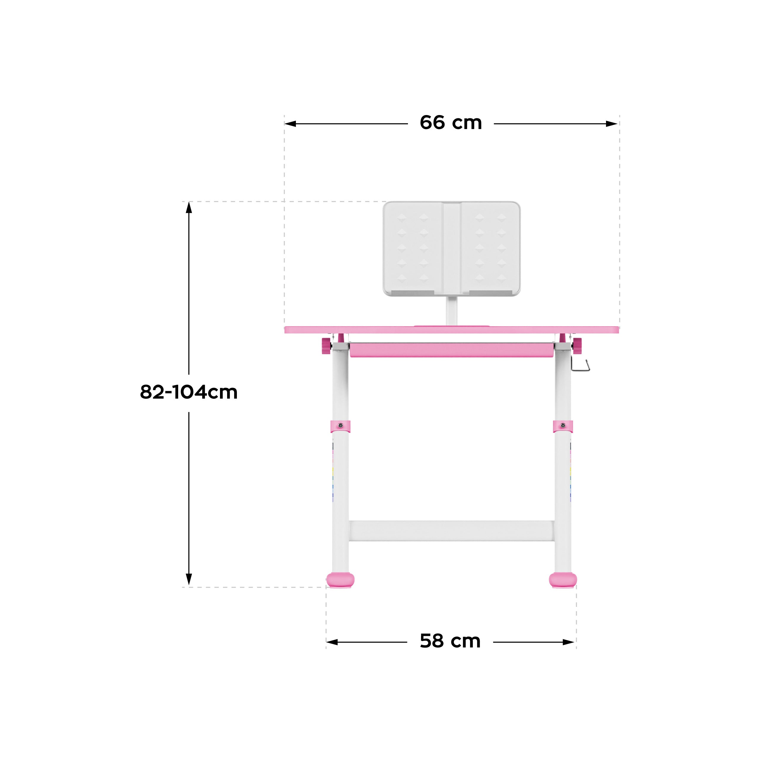 Ergonomisch kinderbureau Mark Adler Study 3.0 Pink 66 cm