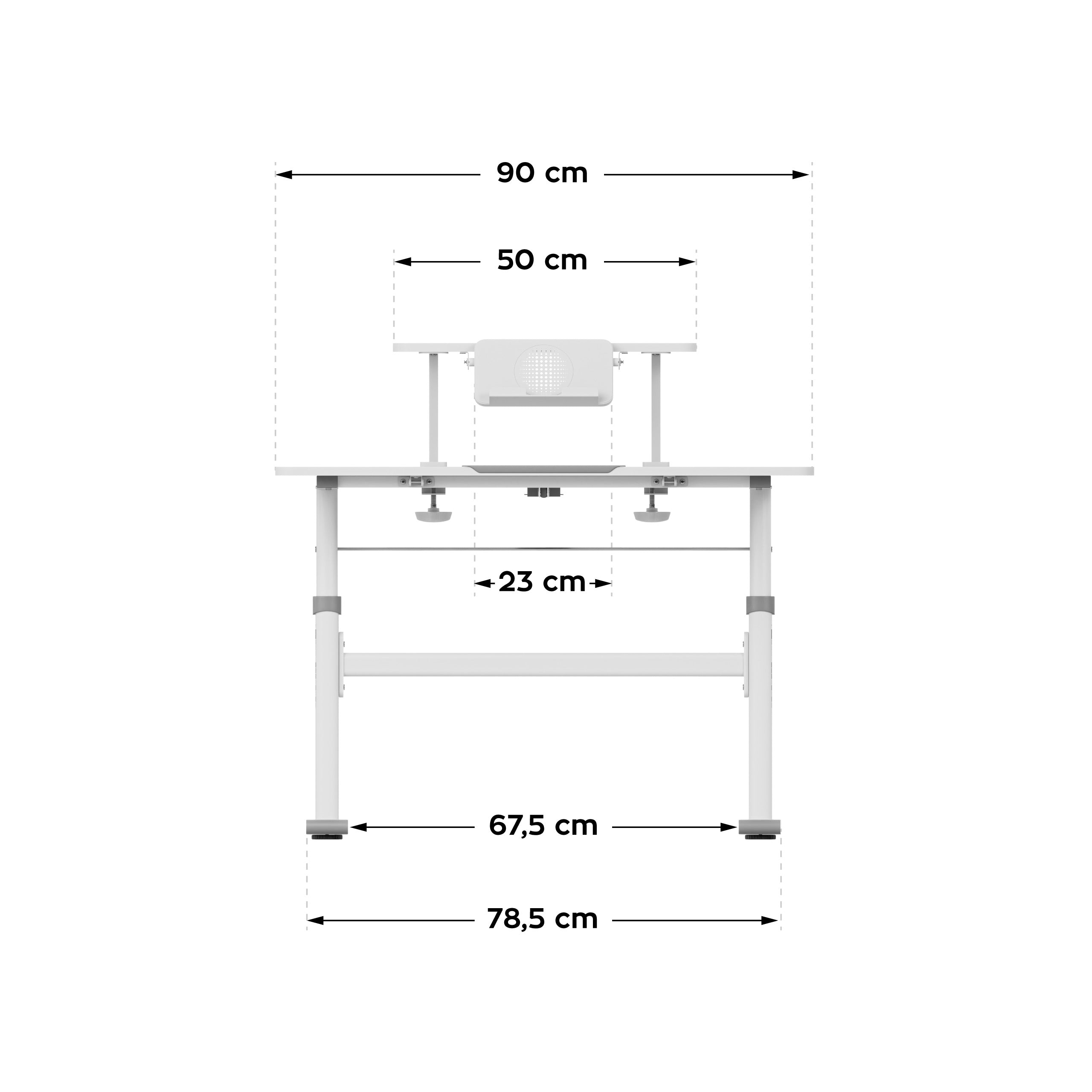 Verstelbaar kinderbureau Mark Adler Study 3.7 Grey 90 cm