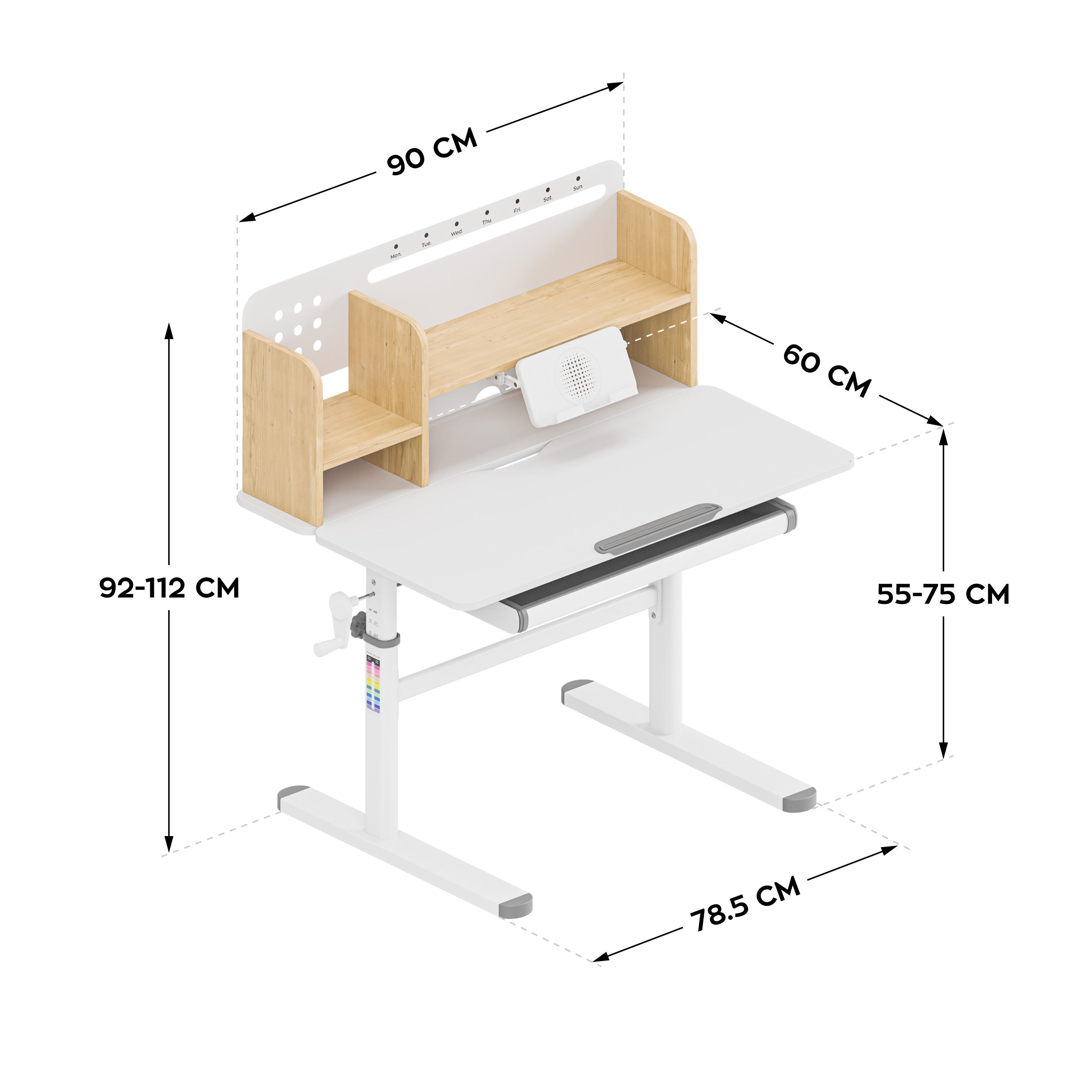 Ergonomisch kinderbureau Mark Adler Study 5.0 Wood 90 cm