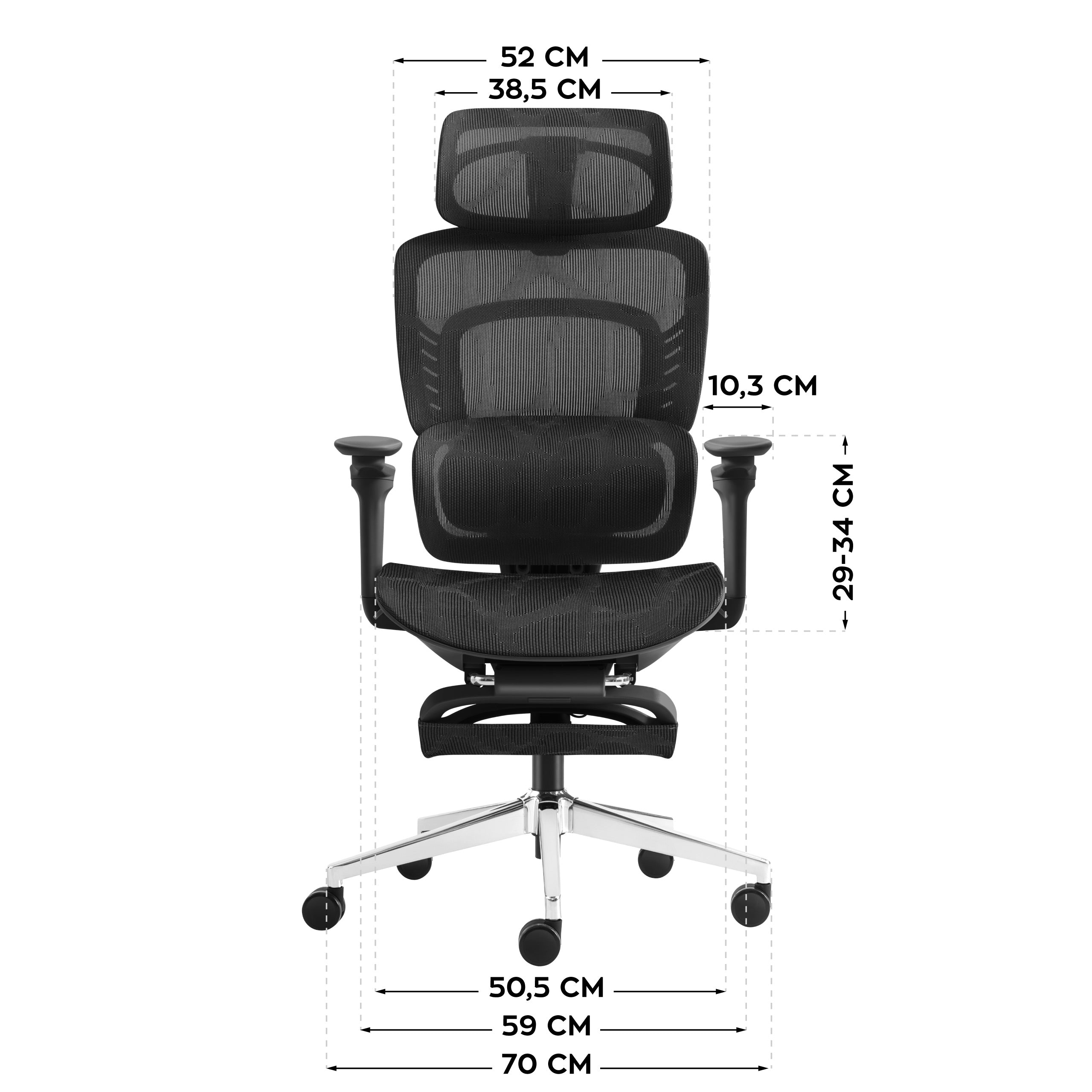 Mark Adler Visioner 8.3 Black bureaustoel met massagefunctie