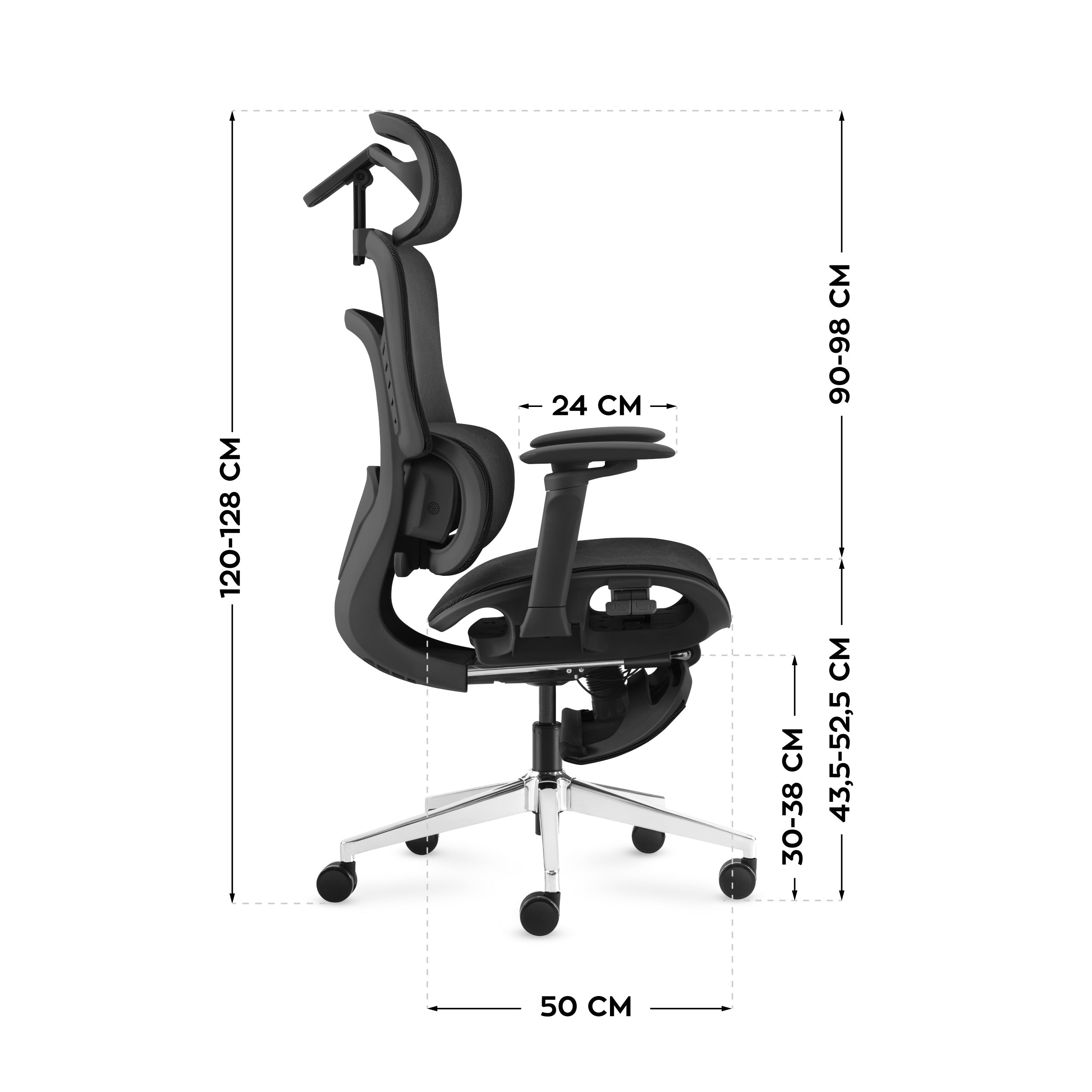 Mark Adler Visioner 8.3 Black bureaustoel met massagefunctie