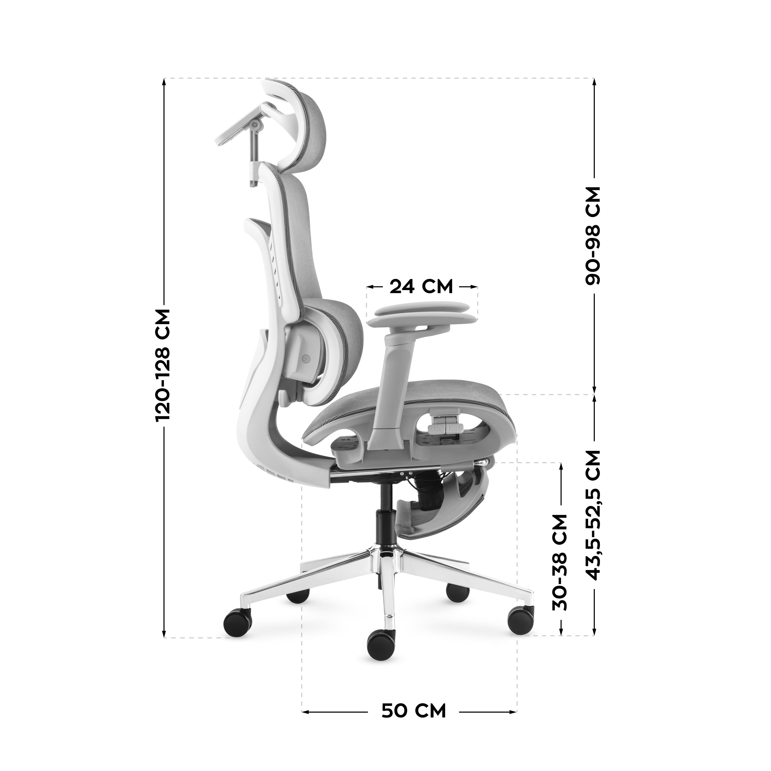 Mark Adler Visioner 8.3 Grey bureaustoel met massagefunctie