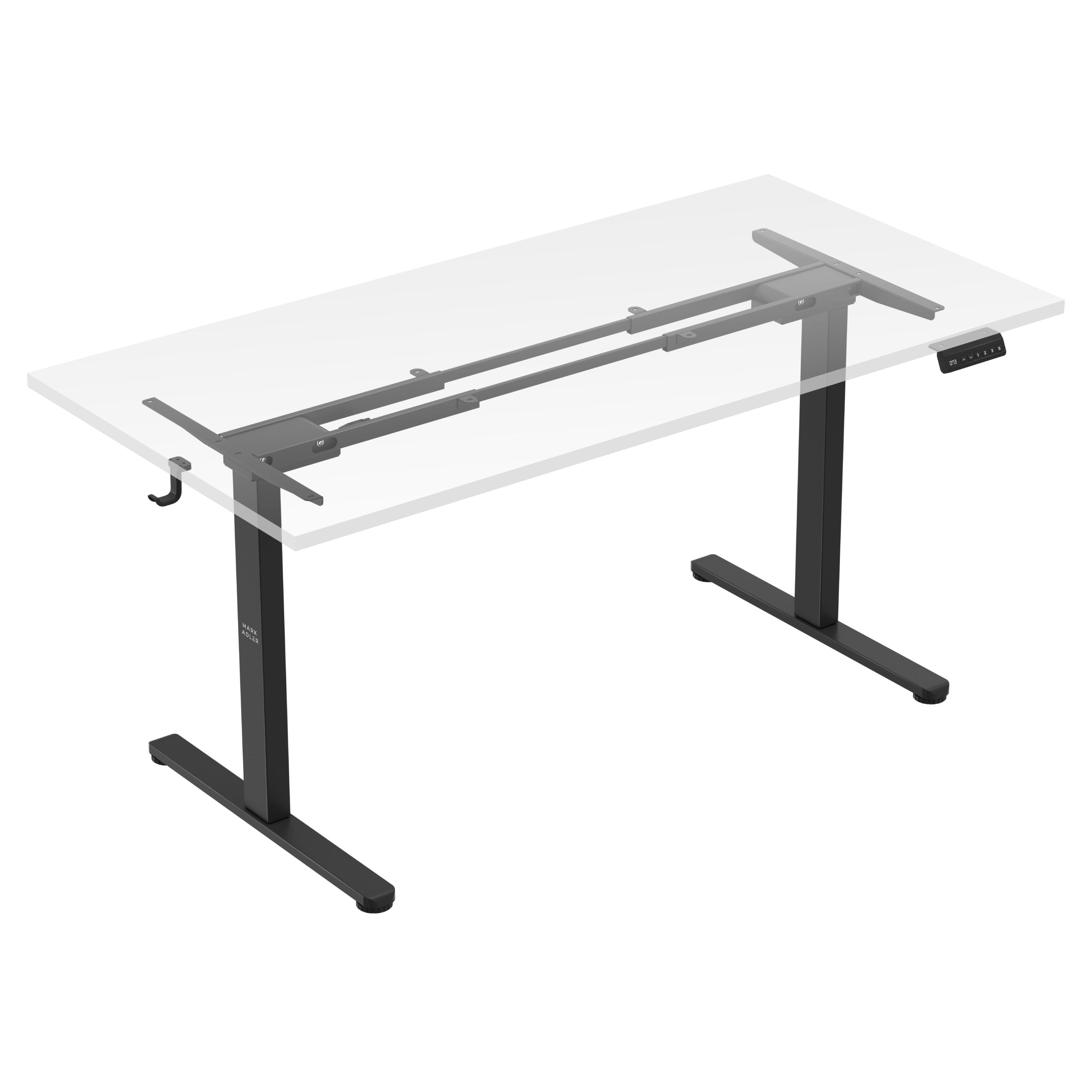 Mark Adler Xeno 4.5 Black elektrisch bureauframe met twee motoren